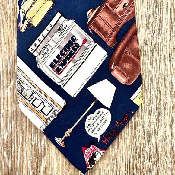 Nicole Miller Helig Meyers vintage silk novelty tie - Picture 3 of 8